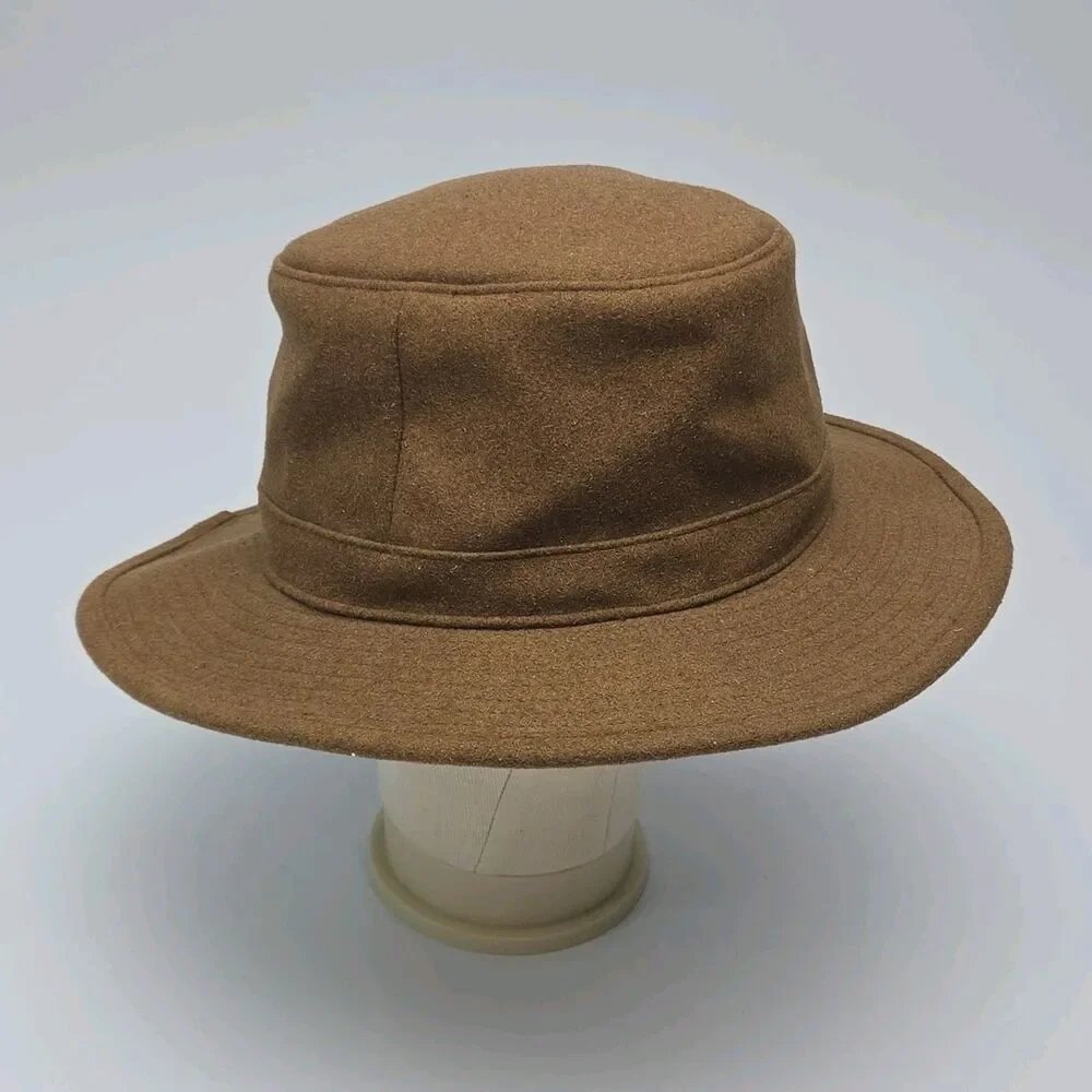 Duluth Trading Hat Crusher Wool Blend Brown Sz XXL 2XL Winter Flannel Lined